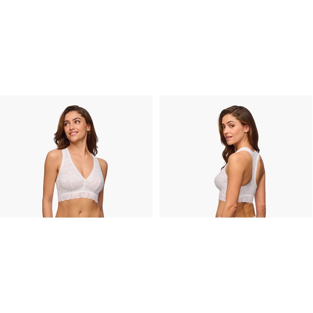 Cosabella‎ NSN Curvy Padded Racerback Bra Moon Ivory NEVER1356 Large NEW